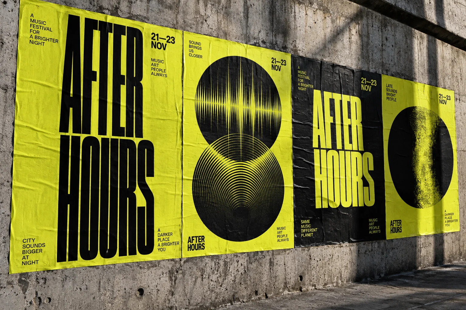 AFTER HOURS — An identity for the hours that don’t belong to the ordinary. Concept artwork.